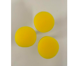 Gąbka okrągła żółta 7x2,5 cm 3-pak