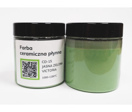 Farba ceramiczna płynna CD-15 Jasna zielona Victoria 75ml