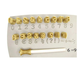 Zestaw stempli cyfry Courier 10 mm