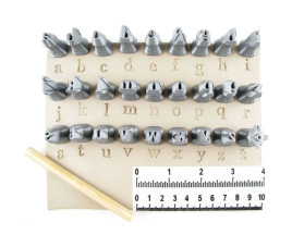 Zestaw stempli alfabet Marion - małe litery 10 mm